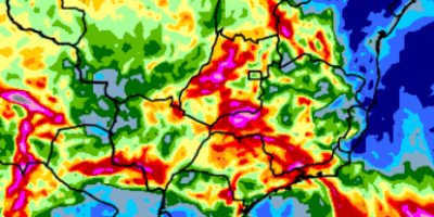 Chuvas intensas se concentram entre Goiás e Minas, enquanto Sul enfrenta calor e tempo mais seco