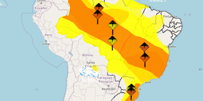Final de semana tem alertas para possibilidade de chuva e tempestade em grande parte do país