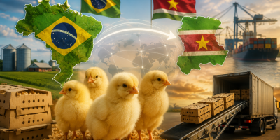 Exportação de frangos de um dia entra na pauta entre Brasil e Suriname