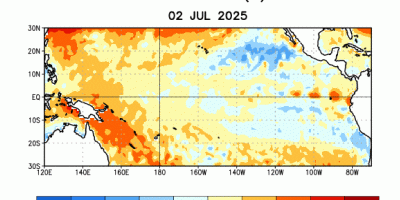 Aumenta probabilidade de La Niña entre o final de 2025 e início de 2026