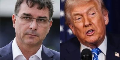 Flávio Bolsonaro chega a Washington com expectativa de reunião com Trump