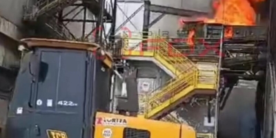 Incêndio atinge Terminal 12A no Porto de Santos