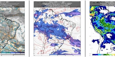 Primeiro episódio de ZCAS de 2026 trará chuvas persistentes e volumes elevados
