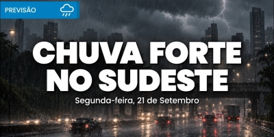 Segunda começa com temporais no Sul e chuva forte no Sudeste