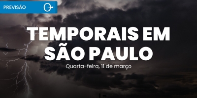 TEMPORAIS NO SUDESTE: Chuva Forte em SP, RJ e MG Nesta Quarta 11/03/2026