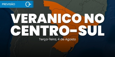 Temporais continuam no Sul e veranico ganha força no Centro-Sul | Previsão do tempo 04/08/2026