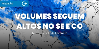 Chuva volumosa persiste nesta terça e mantém alerta no Sudeste e Centro-Oeste | Previsão 10/02/2026