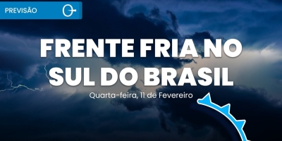 Frente fria avança e aumenta o risco de temporais no Sul e Sudeste