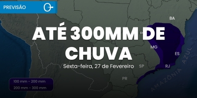 ZCAS provoca CHUVA EXTREMA no Sudeste: acumulados podem chegar a 300mm 27/02/2026