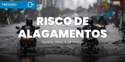 Chuva Volumosa no Norte e Nordeste neste quarta-feira 04/03/2026