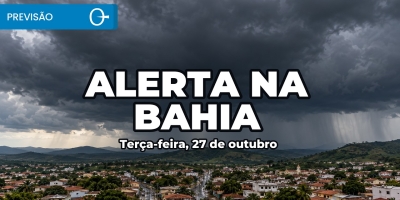 Chuva forte pode causar alagamentos na Bahia e temporais no Norte.