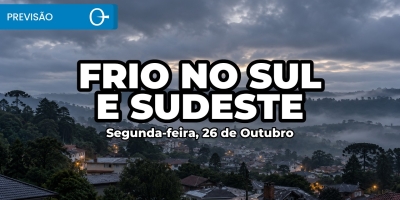 Semana começa com Frente fria e alerta de chuva no Sudeste, Centro-Oeste e Norte