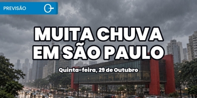 Chuva forte em SP: onde pode chover perto de 100 mm nesta quinta?