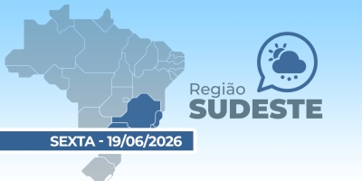 Previsão para região sudeste do país - 19/06/2026