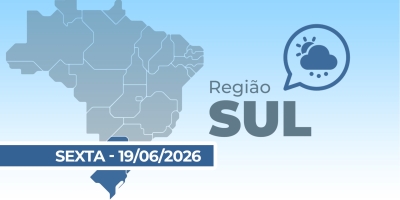 Previsão para região sul do país - 19/06/2026