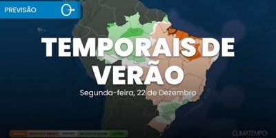 Confira a previsão do tempo para esta segunda-feira (22) para todo o Brasil