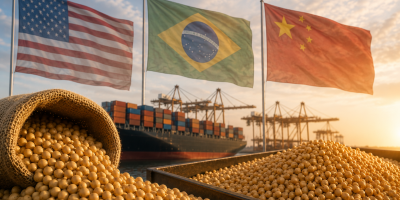 China compra quase 1 milhão de toneladas de soja dos EUA em uma semana; mercado já avalia impactos para o Brasil
