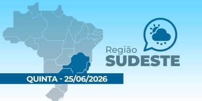 Previsão do tempo para a região Sudeste