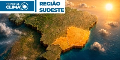 Previsão do tempo para a região Sudeste em 01-07-2026