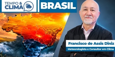 Calor ganha força!  Veja a previsão extendida de 28/08/2026 a 04/08/2026 para todo o Brasil.