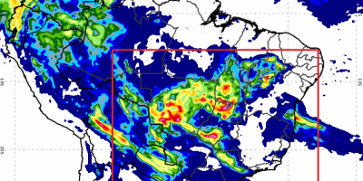 Temporais avançam pelo Centro-Sul e chuva pode superar 100 mm no Sudeste