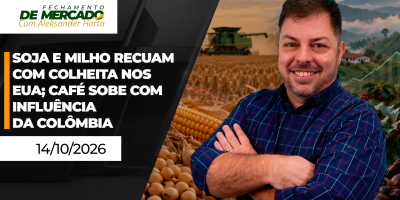 FFECHAMENTO DE MERCADO - Soja e milho recuam com colheita nos EUA; café sobe com influência da Colômbia