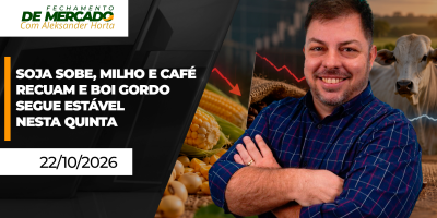 FECHAMENTO DE MERCADO - Soja sobe, milho e café recuam e boi gordo segue estável nesta quinta