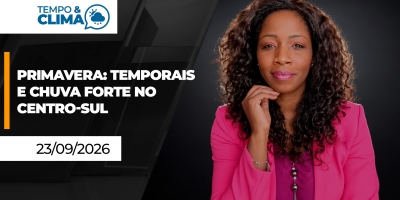 Primeiro dia da primavera tem chuva forte, temporais e queda de temperatura no Centro-Sul