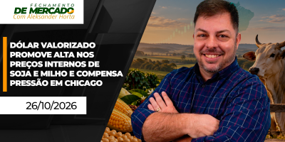 FECHAMENTO DE MERCADO - Dólar em alta beneficia milho , soja  e café no Brasil ; boi aguarda novidades