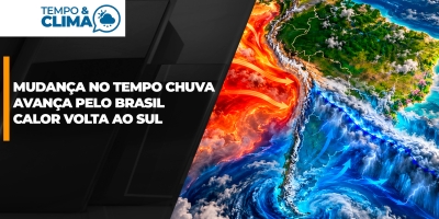 Chuva avança pelo Brasil, enquanto frio perde força e temperaturas sobem no Sul