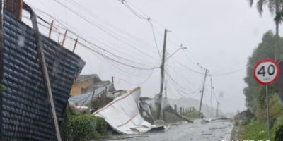 Climatempo confirma tornado em Vila Rica, interior de Farroupilha (RS)