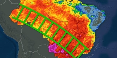 Fevereiro começa com novo episódio de ZCAS sobre o Brasil