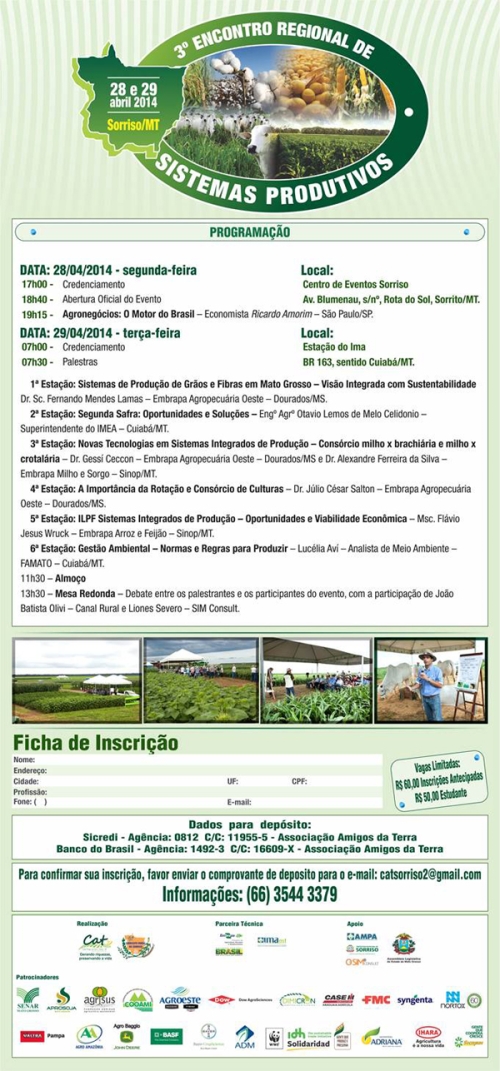 3º Encontro Regional de Sistemas Produtivos
