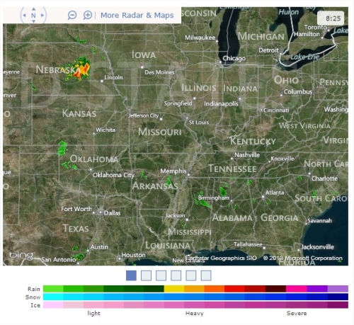 Imagem Radar Meio-Oeste dos EUA