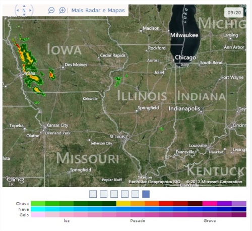 Imagem de Radar Meio-Oeste dos EUA
