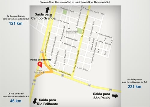 Mapa Manifestação em MS