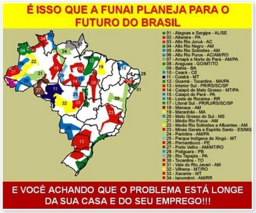 Mapa Ocupações Indígenas