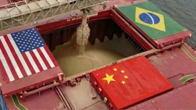 Navio de soja - China-EUA-Brasil