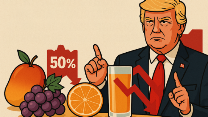 Hortifruti/Cepea: Tarifaço de trump ameaça exportações de frutas e desestabiliza mercado de suco de laranja