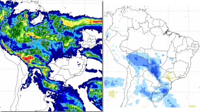 Próximos dias terão retorno da chuva para parte do Sul do Brasil e entrada de massa de ar polar