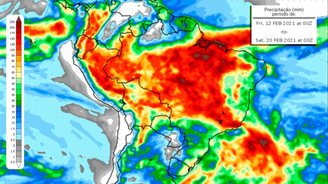 Semana de muita chuva para o Matopiba. Umidade também aumenta no PR, mas sem prejudicar avanço da colheita
