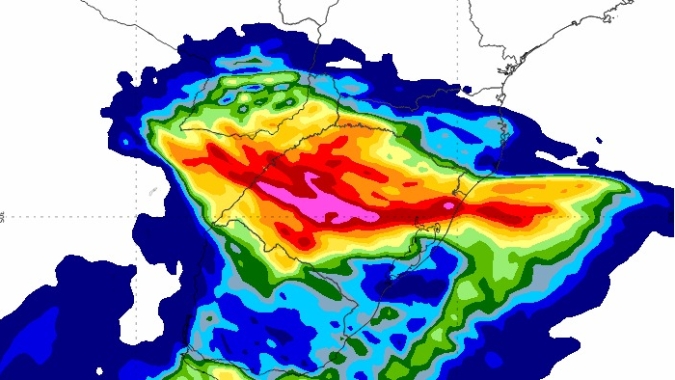 Tempo: Semana começa com mais chuvas alerta de temporais para o Rio Grande do Sul
