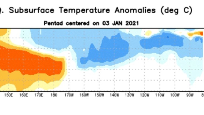 Atualização do NOAA mantém La Niña em atuação neste primeiro trimestre de 2021