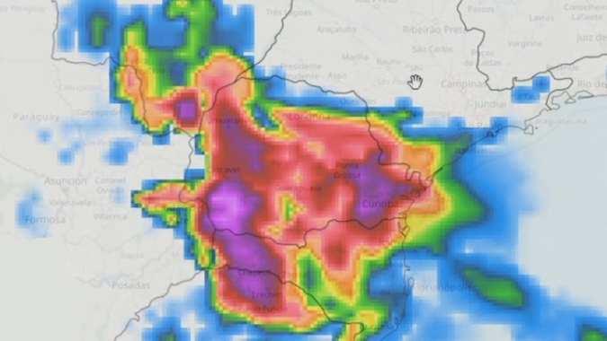 Meteorologia emite dois alertas; temporal entrando pelo Sul e ciclone formado no litoral do Sudeste