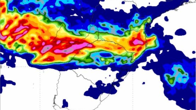 Inmet: Semana começa com previsão de chuvas no sul do Brasil; SC deve receber os maiores volumes