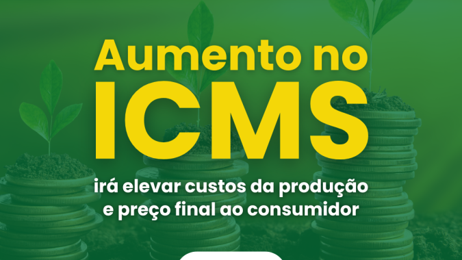 Aumento no ICMS irá elevar custos da produção e preço final ao consumidor
