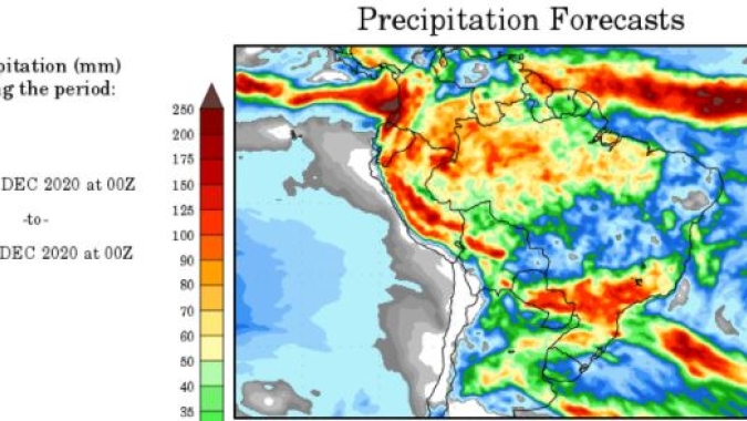 Previsão: NOAA indica tempo seco para o Centro-Oeste nos próximos dias