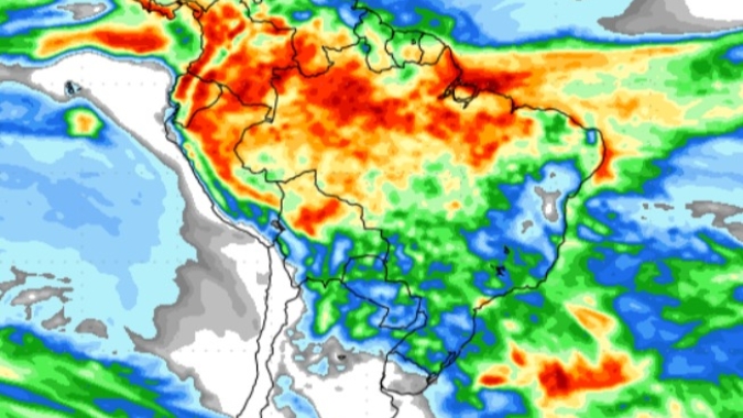 Modelo do NOAA prevê retorno das chuvas no Sul, mas ainda fracas e muito irregulares