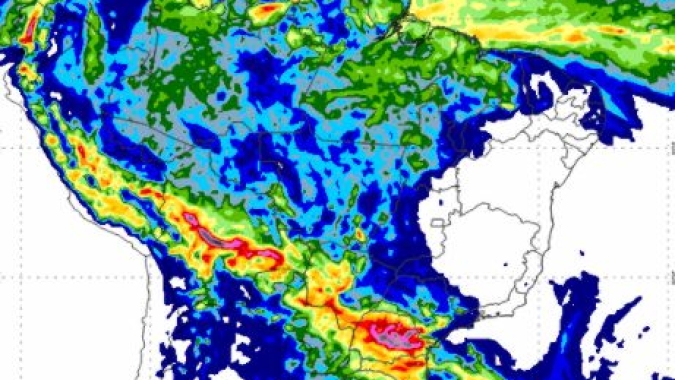 Inmet: Quinta-feira com chuvas intensas e com chance de granizo na região sul do BR e no MS