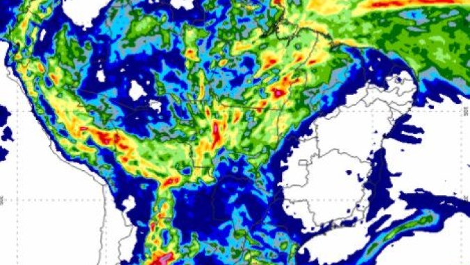 Inmet: Próximos três dias com muita chuva na região Sul do Brasil; chuvas persistem no MT e Matopiba